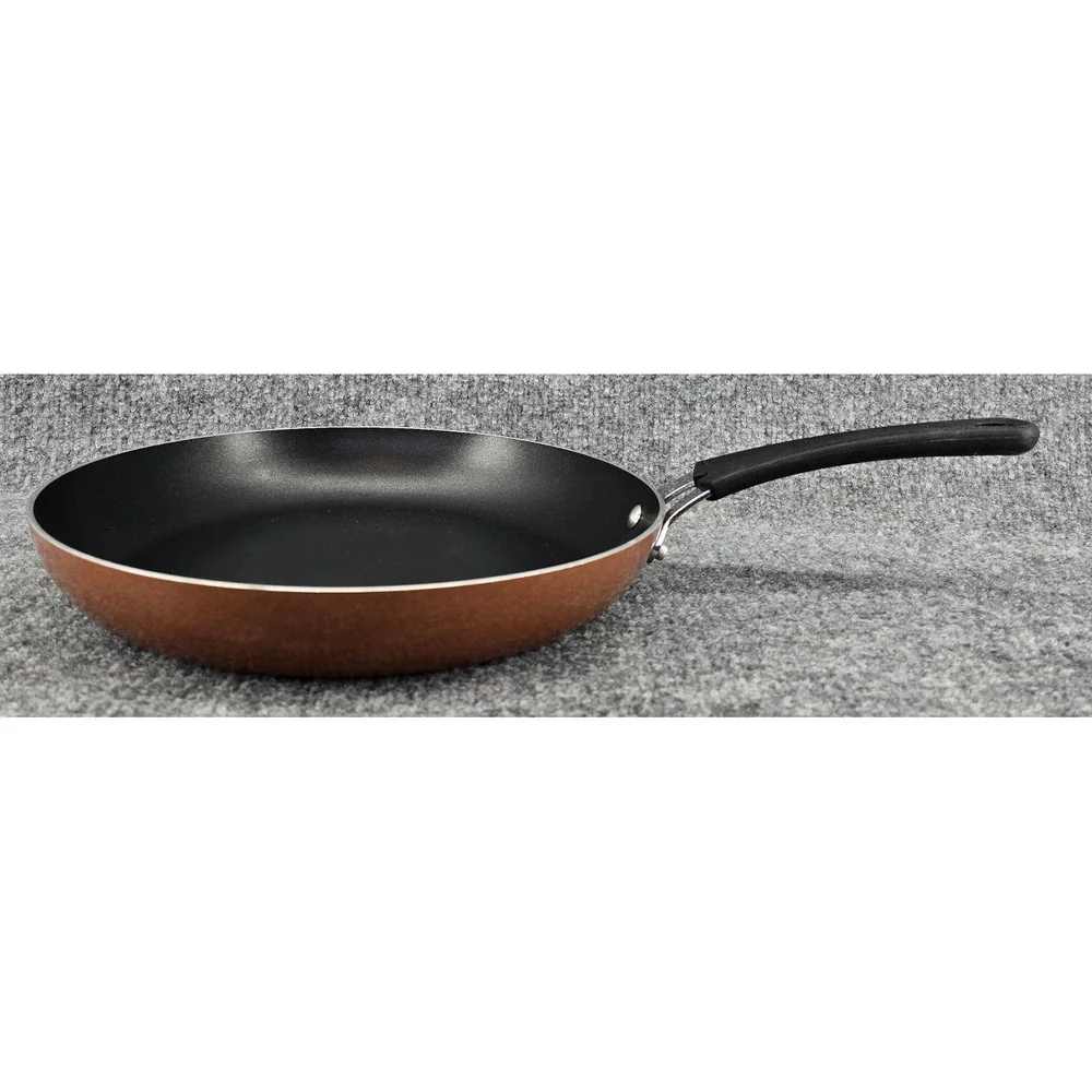 Tramontina Skillet 12 Inch Copper Porcelain Enamel Nonstick Frying Pan Metallic